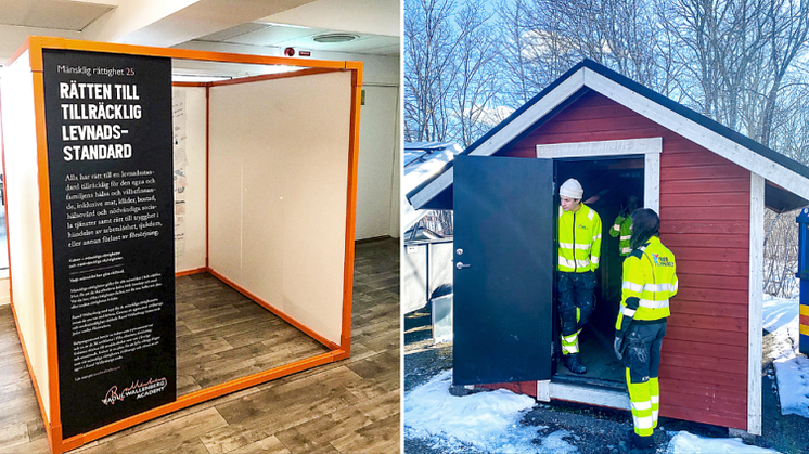 Eleverna bygger åt hemlösa