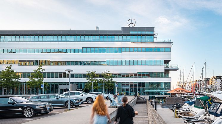 Dockan har utvecklats till ett område med hög andel huvudkontor och en attraktiv plats för varumärken att exponeras på tack vare sin mix av bostäder och arbetsplatser. Bild: Wihlborgs