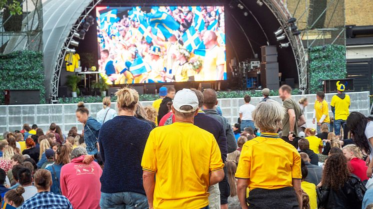 Storbildsvisning av fotbolls-vm