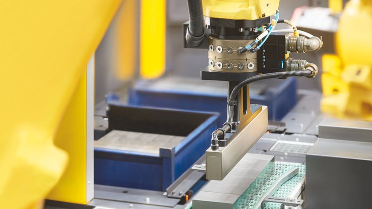 Den nya pneumatiska verktygsväxlare CPS möjliggör snabb och tillförlitlig byte av verktyg på roboten