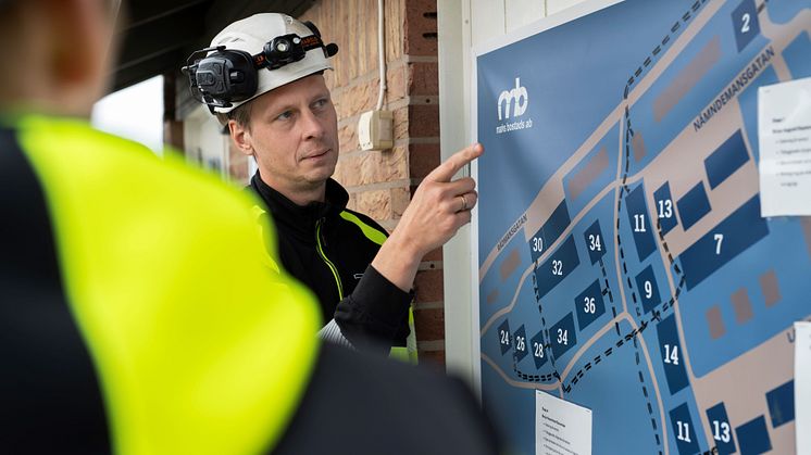 Johan Lindberg, T3 Group, platschef och totalentreprenör i samverkan på projektet Sandvallsäng.