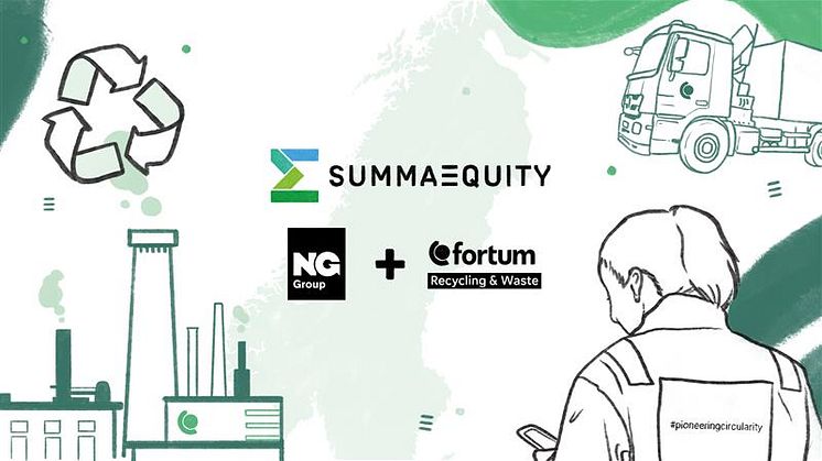 Fortum Recycling & Wasten yrityskauppa on saatu päätökseen - Summa Equity ostaa liiketoiminnot 800 miljoonalla eurolla ja fuusioi ne NG Groupin kanssa: ”Luomme Pohjoismaiden johtavaa kiertotalouden toimijaa”