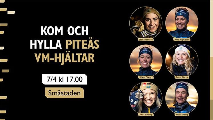 Vi välkomnar media att delta i firandet av våra VM-hjältar 7 april i Småstaden