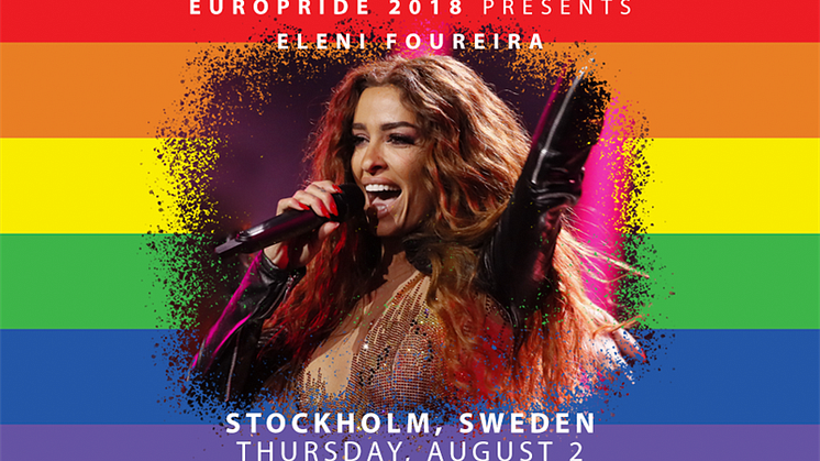 Eurovisionstjärnan Eleni Foureira till EuroPride Stockholm 2 Augusti