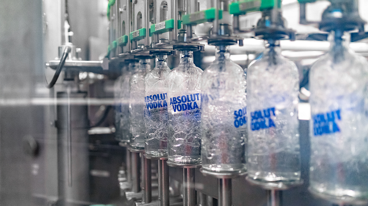 Absolut Vodka bottling line