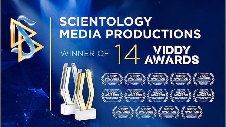 10 juni 2024 -- Scientology Media Productions belönades med 14 Viddy Awards, inklusive 7 Platinum, i 2024 års internationella pristävling som belönar framstående videos i den digitala världen.