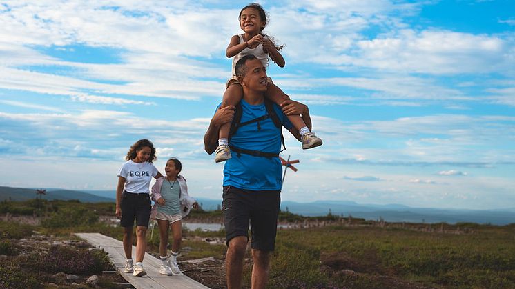 28 procent av Sveriges barnfamiljer rankar fjällen som förstahandsval om de får välja vilken typ av svensk natur som de vill besöka och lära sig och sina barn mer om.