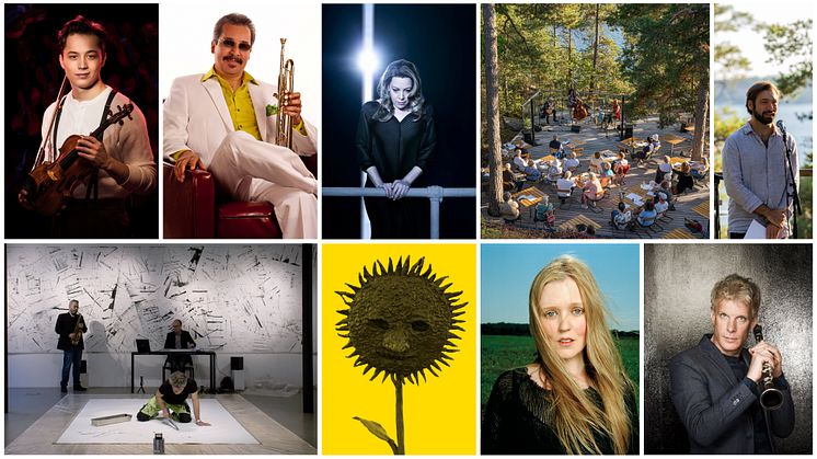 I collaget: Johan Dalene, Bobby medina, Nina Stemme, Jacob Kellerman, Pippo Lionni, Myrra Malmberg och Martin Fröst.