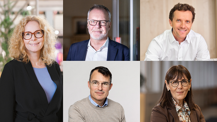 Elisabeth Peregi (vd Kappahl Group),  Martin Malmvik (vd Axel Johnson International), Jakub Jankowski (vd IKEA Industry), Alexander Wennergren Helm (vd Ernströmgruppen) och Paula da Silva.