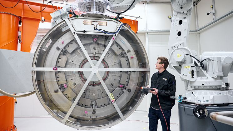 Additiv tillverkningscell på GKN Aerospace i Trollhättan