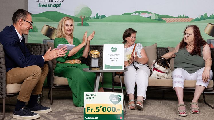 Die Tiertafel Luzern gewinnt den Goldenen Fressnapf 2024 und ein Preisgeld von 5'000 Franken