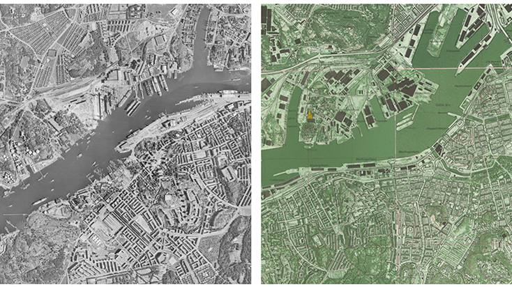 Ekonomiska kartan 1935–1978 och Historiska ortofoton från 1955–1985. Perfekt för att analysera förändringar i Sveriges geografi och historia. 