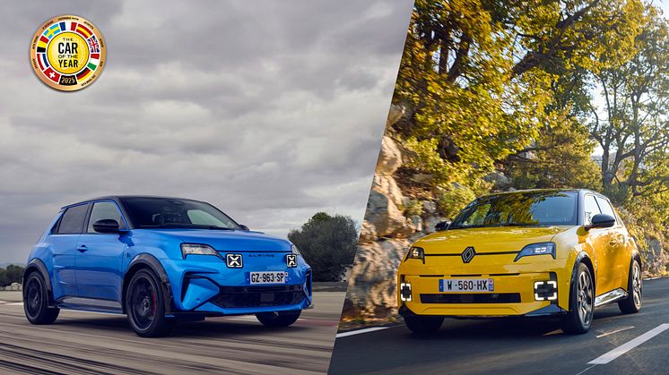 Renault 5 E-tech Electric och Alpine A290 vinner Årets Bil 2025