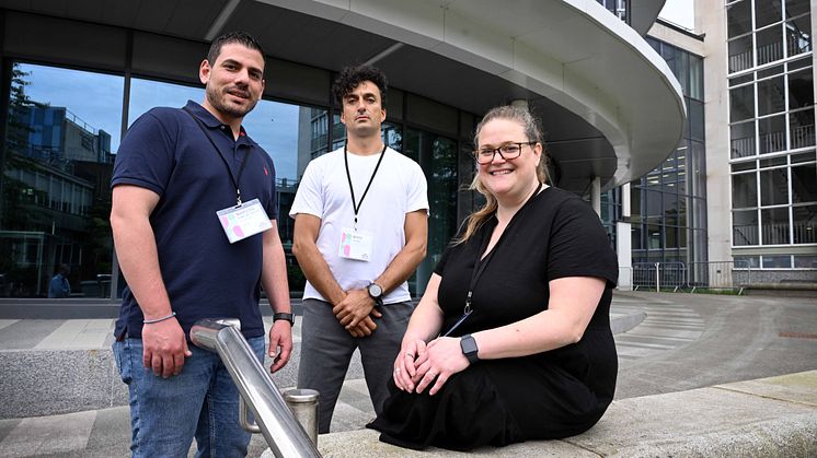 l-r Dr Marios Constantinides, Professor Mark Graham and Dr Marta Cecchinato