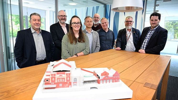 Richard Lamb, Head of KTP Programme, Innovate UK and John Clayton, Knowledge Transfer Adviser, Innovate UK KTN, meet with the project team for the Northumbria University and Space Architects KTP.