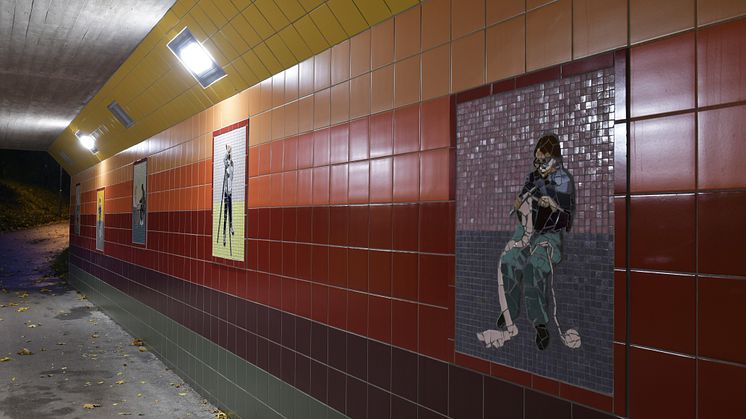 Vi inviger den konstnärligt utsmyckade tunneln mellan Adolfsberg och Rosengården