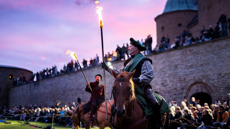 Tornerspel på Kalmar Slott. Foto: Adam Humlesol.