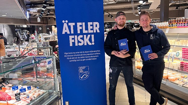 William Garpenhag på ICA Kvantum Södermalm och Christopher Frånberg från MSC Sverige