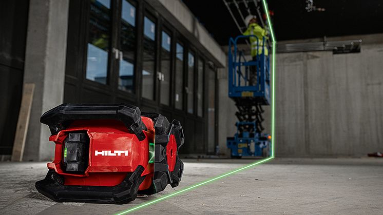 Hilti PR 40G-22 – Grön rotationslaser med hög precision, automatisk självnivellering och förbättrad synlighet i ljusa miljöer.