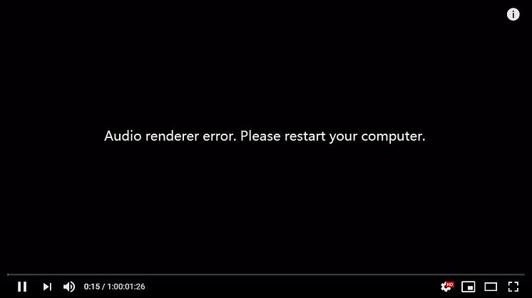 Audio-Renderer-Fehler