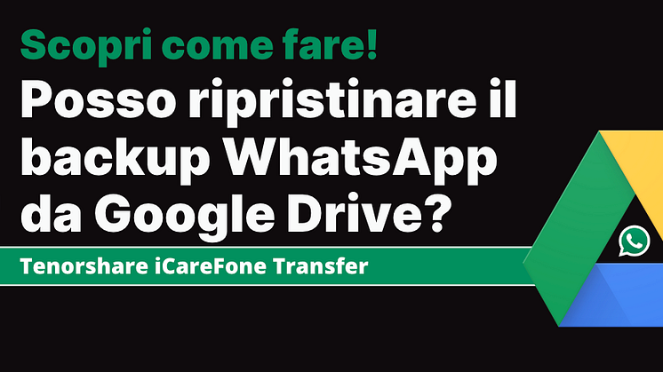ripristinare backup whatsapp da google drive