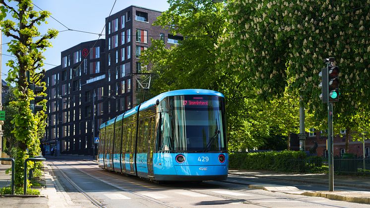 Trikketraseen i Trondheimsveien skal få et løft, nærmere bestemt mellom Nybrua og Sinsenkrysset holdeplass (foto: Sporveien).