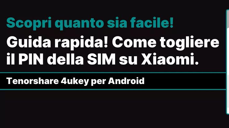 rimuovere il PIN della tua SIM dal tuo smartphone Xiaomi