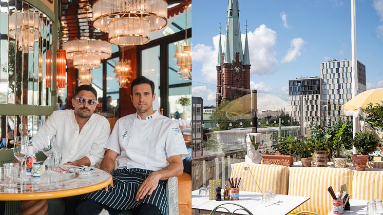 Från vänster: Brazer Bozlak - CEO, Kristjan Longar - COO & Basta's takterass.