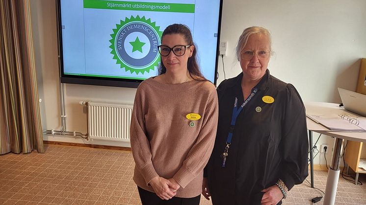 Specialistundersköterskan Maria Förster och undersköterskan Lena Lingeby är båda Stjärnmärkt-instruktörer.