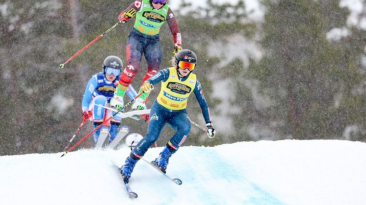 Dramatik, fart och svenska framgångar när världscupfinalen i skicross avgjordes på Idre Fjäll
