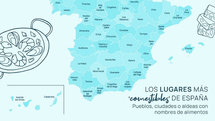 Mapa: Los lugares más 'comestibles' de España
