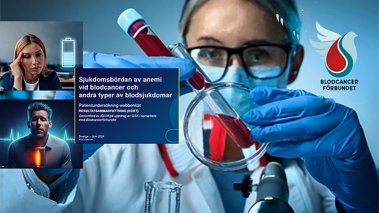 Forskningen om blodbrist, anemi är väldigt viktig framöver. Den behövs för att kunna tillgodose behoven hos de som lever med anemi. Dels för fler behandlingsmöjligheter, dels för bättre livskvalitet. Montage BLCF