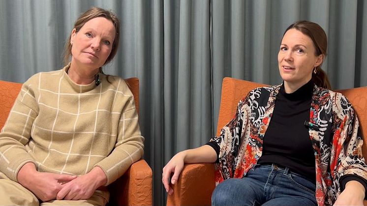 Anna Patzauer-Personne, utbildare/handledare i FTI  Malin Lövgren, professor i vårdvetenskap 