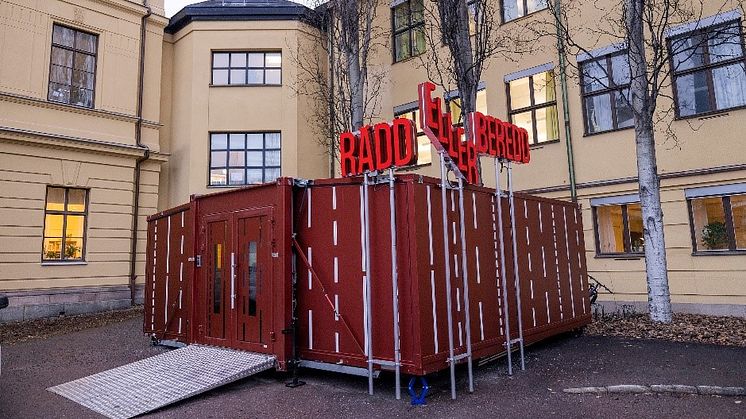 Den interaktiva utställningen Rädd eller beredd finns på plats vid Oscarsgymnasiet