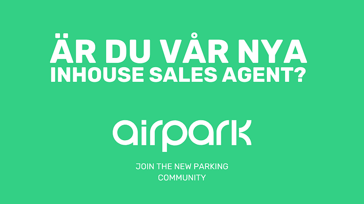 AirPark söker en Inhouse Sales Agent
