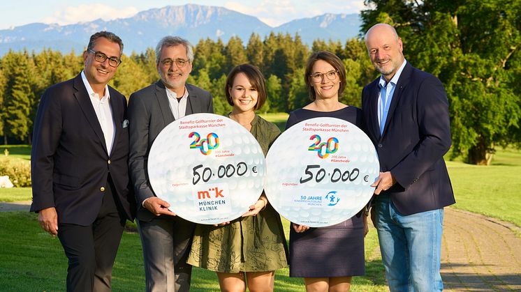 V.l.: Stavros Kostantinidis, Leitender Arzt des Zentrums für Schwerbrandverletzte Kinder Dr. Carsten Krohn, Dr. Louise Hindemith, CEO Deutscher Kinderschutzbund, Ortsverband München Rafaela Heidemann, CEO SSKM Ralf Fleischer.