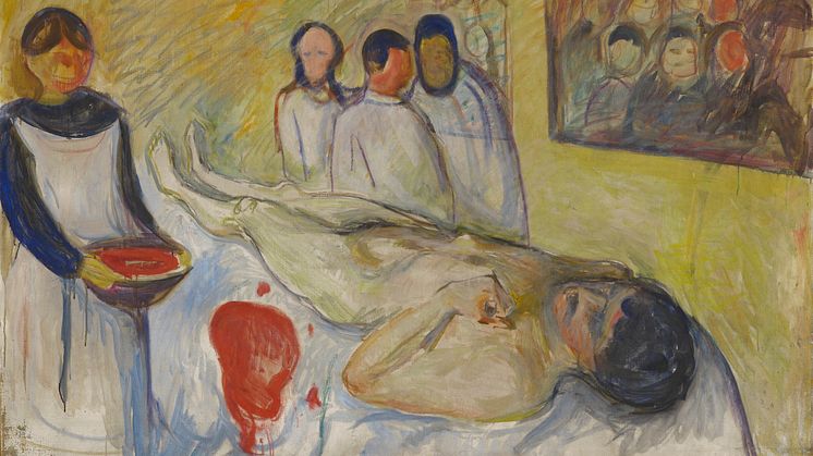 Edvard Munch, På operasjonsbordet, 1902-1903. Olje på lerret. Foto: Juri Kobayashi, Munchmuseet 