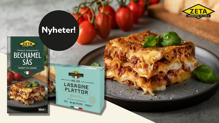 Äntligen comeback! Zeta Lasagneplattor är tillbaka, denna gång tillsammans med en kompis.