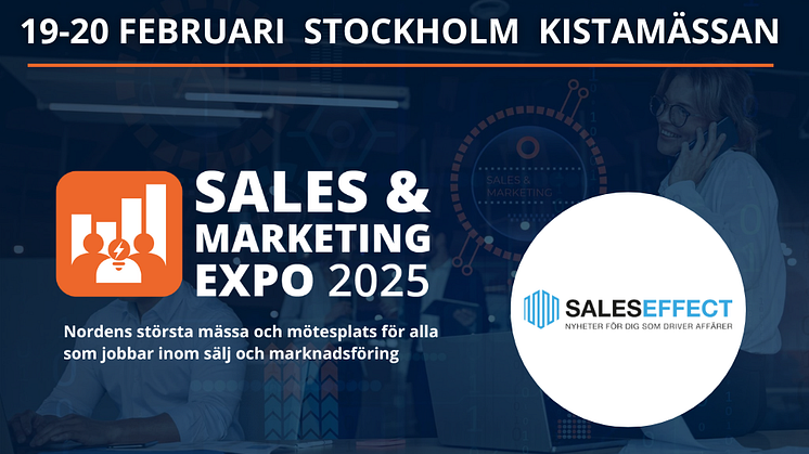 Partnersamarbete mellan Sales & Marketing Expo och Saleseffect även 2025