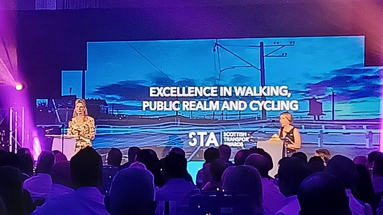 Awards night: ng homes received a commendation at Scottish Transport Awards (Excellence in Walking, Public Realm and Cycling)