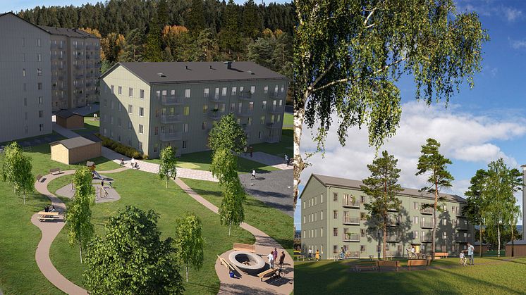Nybyggda bostäder i centrumnära områden erbjuds studenter på Campus Skellefteå.