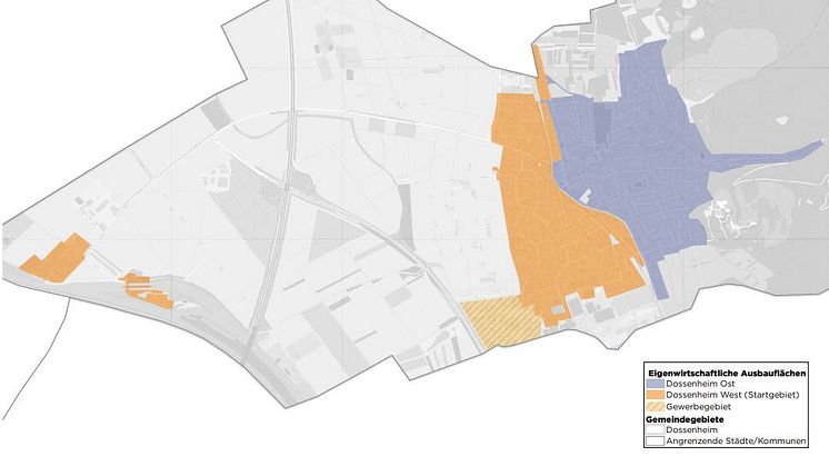 Status-Quo des Glasfaserausbaus in Dossenheim. ©Deutsche GigaNetz