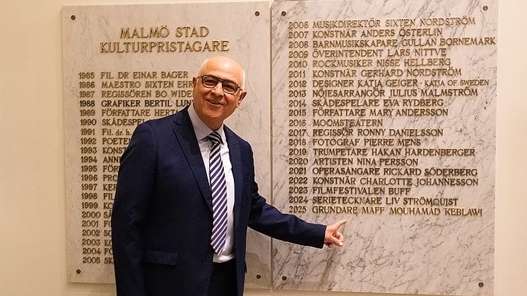 2025 års kulturpristagare Mouhamad Keblawi. Foto: Malmö stad.