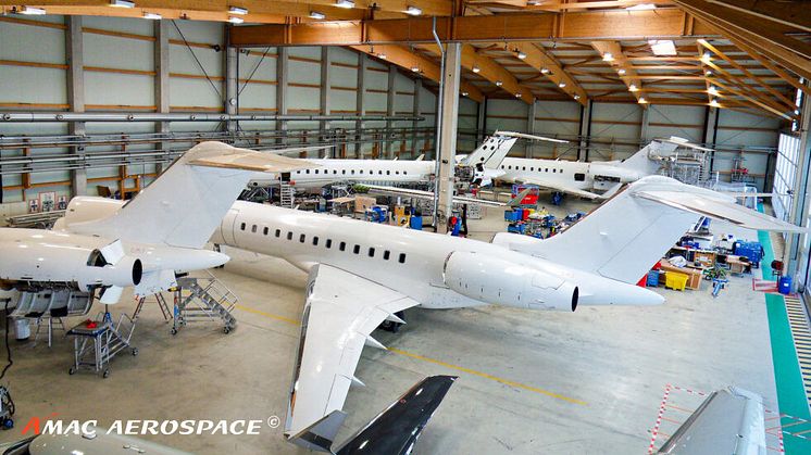 Bombardier Global Express XRS at AMAC Aerospace Switzerland