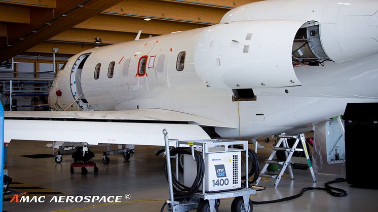Bombardier Challenger 350 at AMAC Aerospace Switzerland