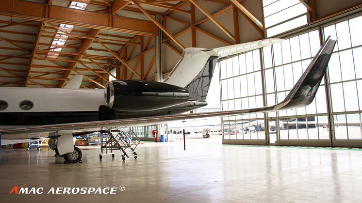 Gulfstream GV at AMAC Aerospace Switzerland