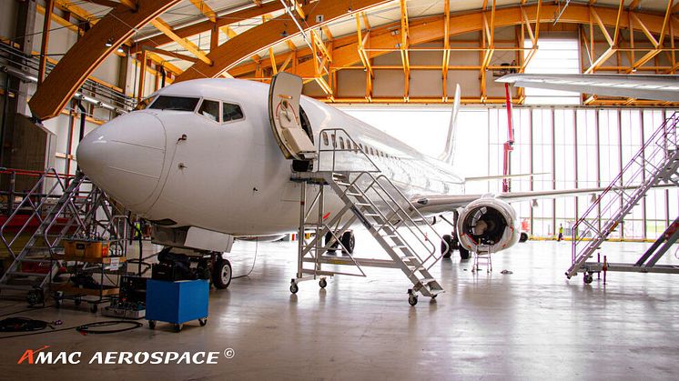 Boeing B737 at AMAC Aerospace Switzerland