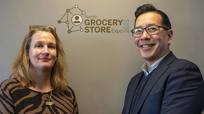 Caroline Magnéli Holm, projektledare, och Hans Roos af Hjelmsäter, försäljningsansvarig.