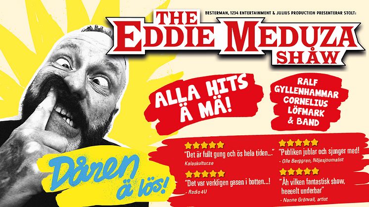THE EDDIE MEDUZA SHÅW - Dåren ä lös, turnépremiär fredag den 14/2 på Halmstad Teater