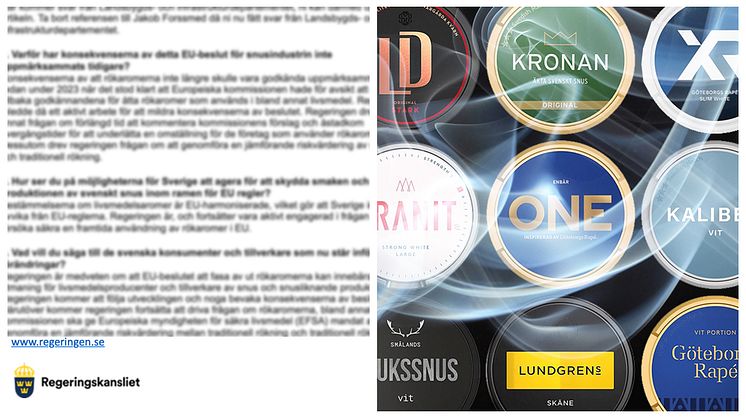 Ett oväntat slag mot svenskt snus – Landsbygdsministern kommenterar EU beslut att förbjuda rökiga smaker.jpg